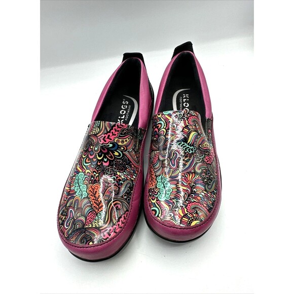 Klogs Ashbury Zen Tangle Slip On Clogs Pink/ Black Size 6.5M - Picture 1 of 9